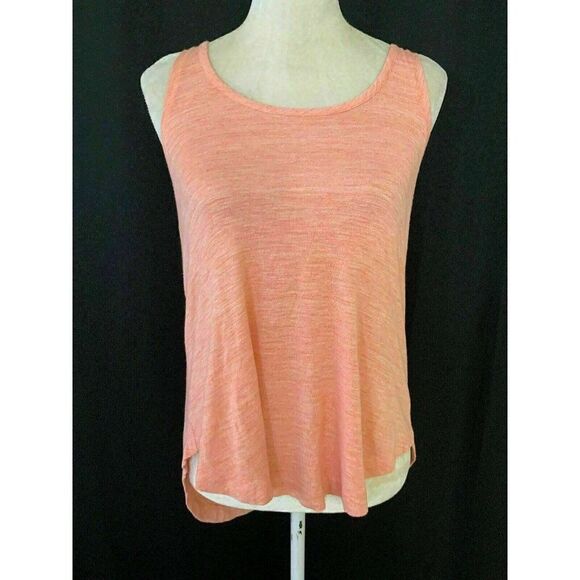Splendid Womens Solid Heather Peach Pink Scoop Neck Tank Top Modal Spandex Xs - Picture 1 of 6